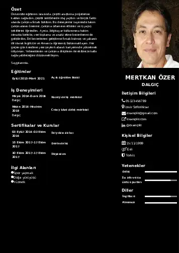 Dalgıç CV Örnekleri cv indir
